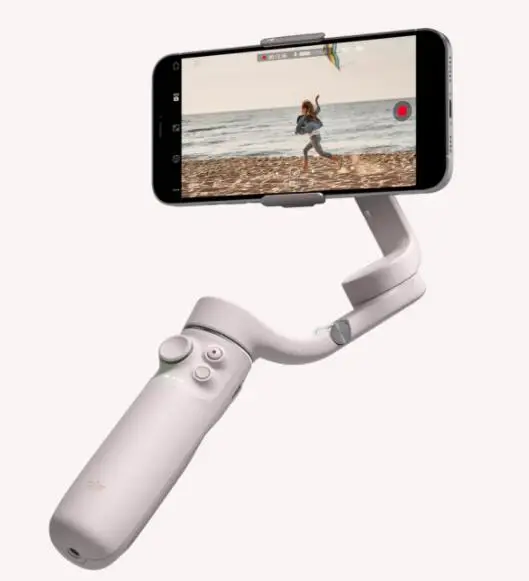 

In stock DJI OM5 OM 5 Smartphone Gimbal Stabilizer with fill light and CloneMe Pano, Grey and white