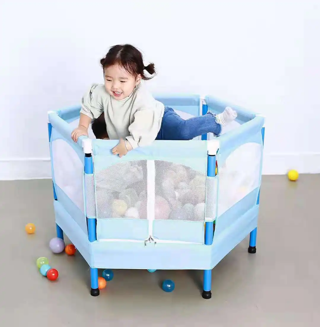 

Outdoor Park Courtyard Safe Elastic Foldable Children's Play Round Trampoline