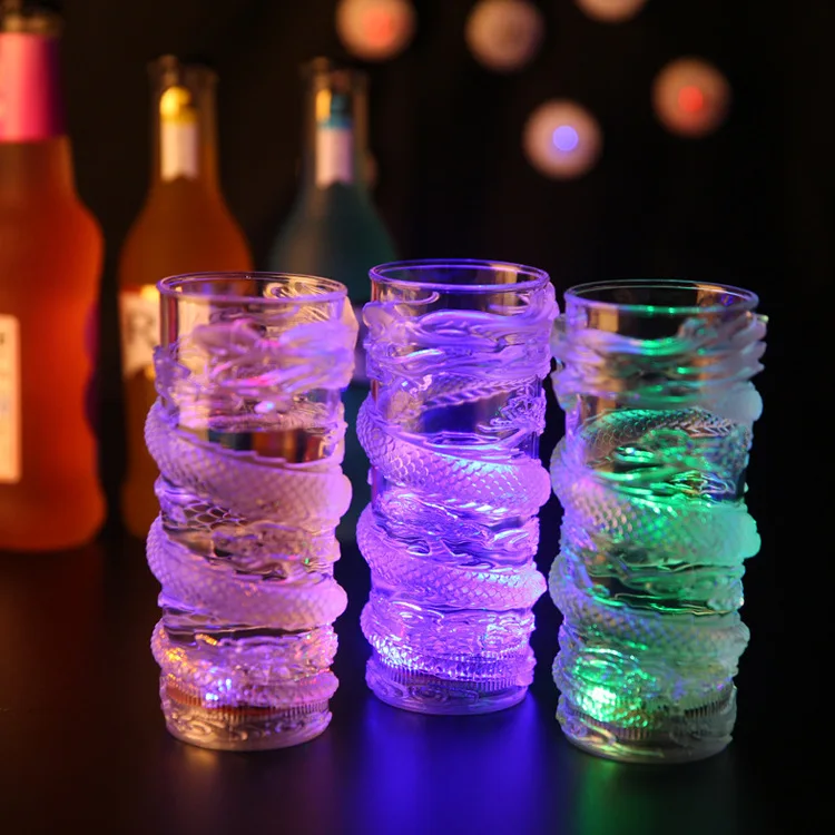 

New dragon cup led induction colorful luminous cup beer cup for bar and KTV, Customized color