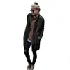 Autumn Winter Coat Warm Fashion Womens Clothes European Style Long Coats Tops Plush Zip Pockets Cardigan Outwear K2691