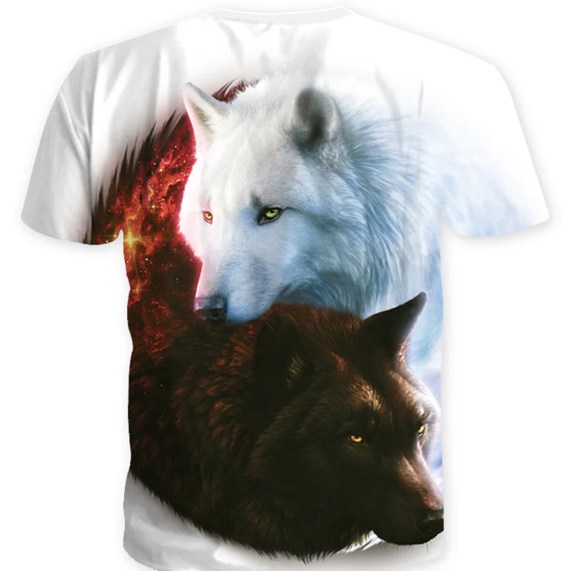

newest 3D printed t-shirt short sleeve custom men shirt, White