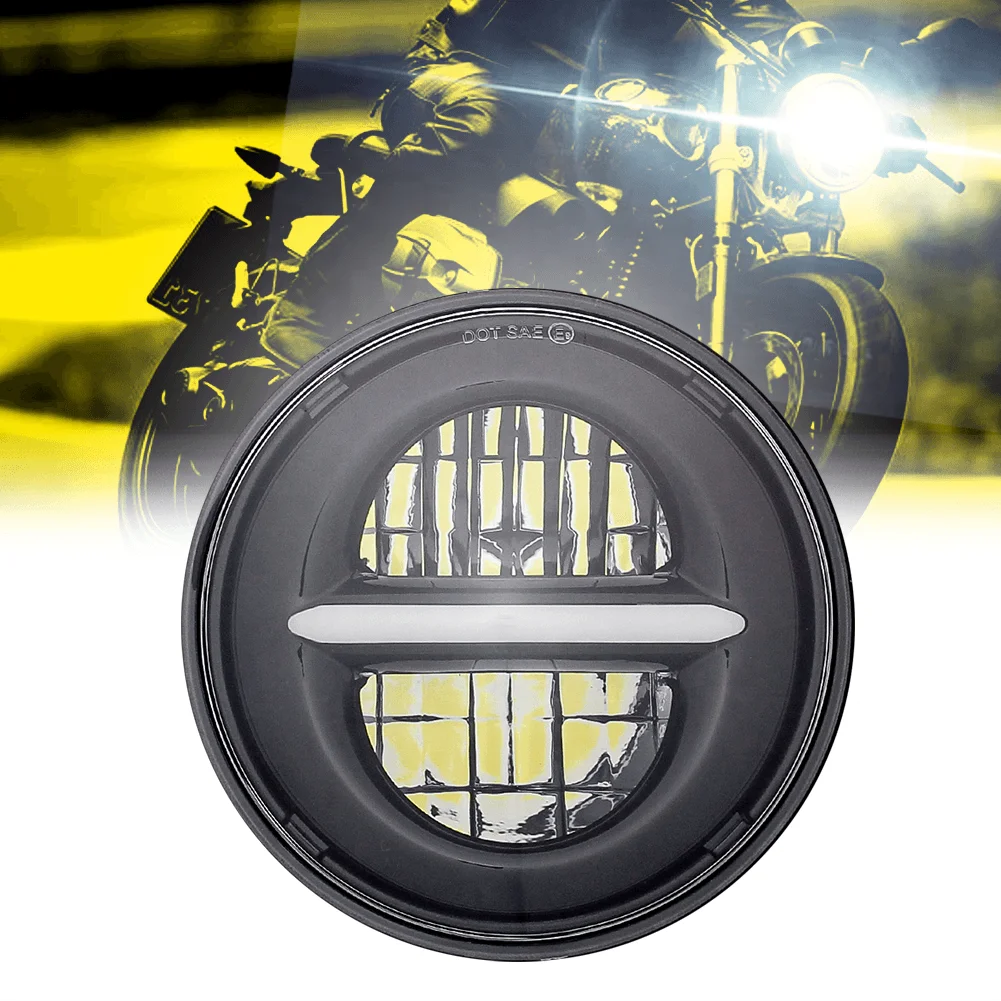 

Super Bright 5.75 DRL Round Led Headlight Angel Eye Projector Led Headlights Led Lights For Motorcycle