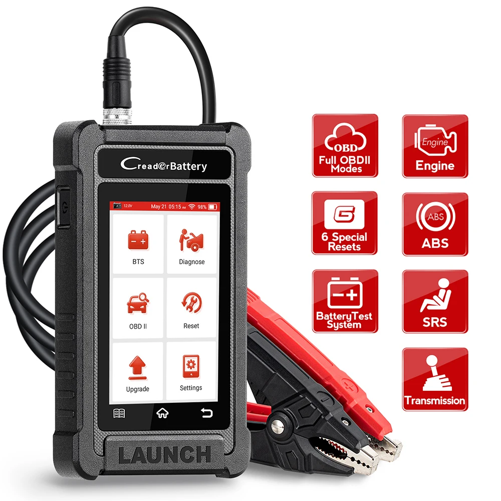 

Launch CRB5001 Battery Tester TPMS Reset 4 System Automotive Diagnostic Tools OBD2 Car Scanner