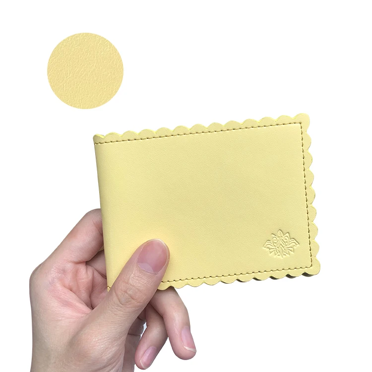 

hot sale cheap genuine leather women slim leather front pocket wallet card sleeves