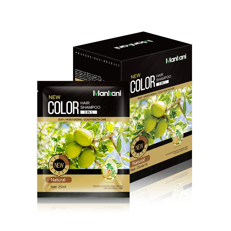 

brown dye custom dye silky hair shampoo, Natural black brown 6colors