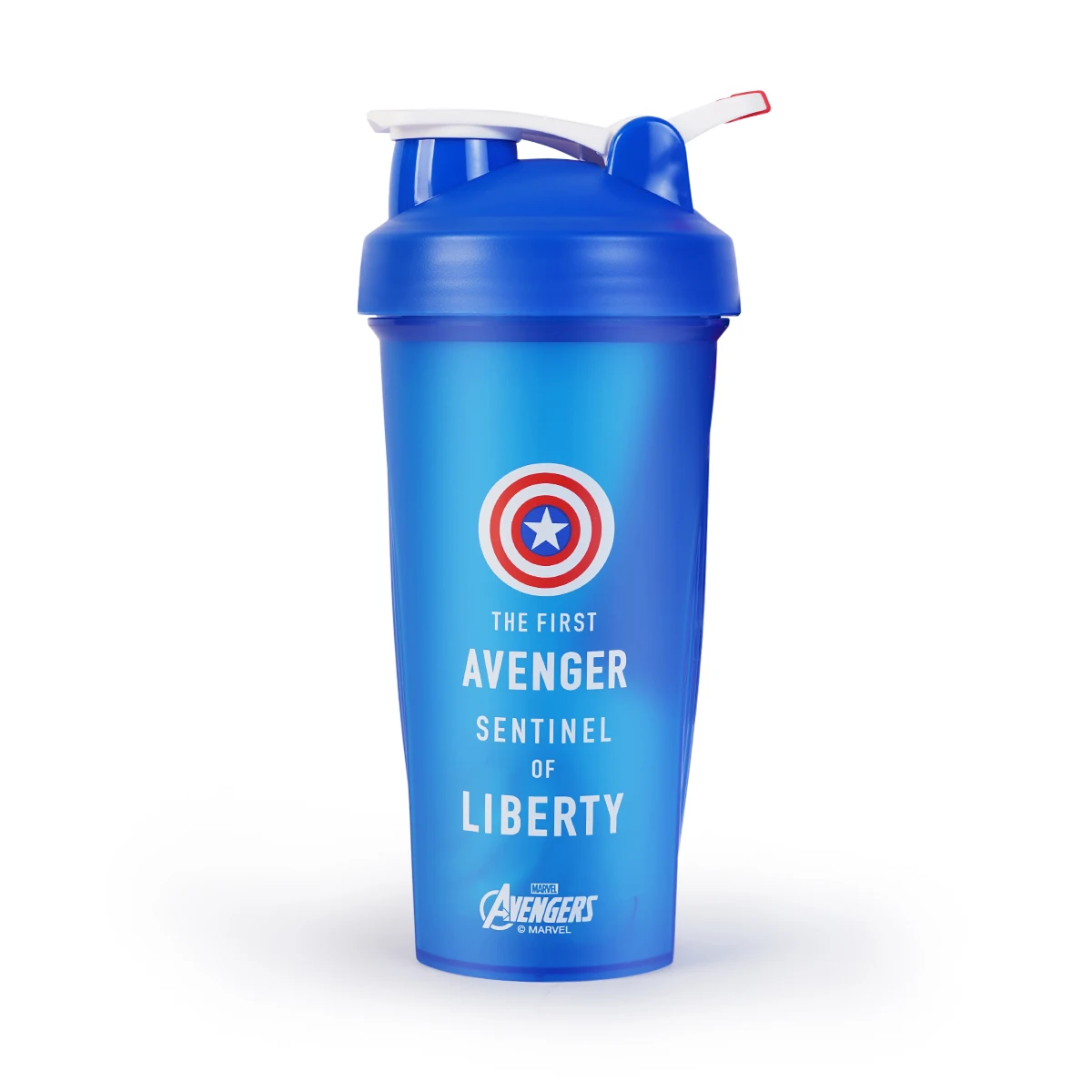 

Mesuca Marvel Amercian captain 600ML PP Large-capacity Sports Water Bottle With Stainless Steel Mixing Ball