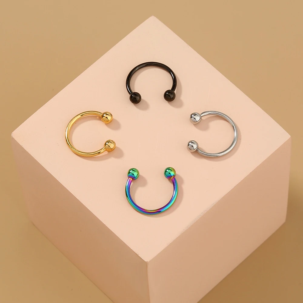 

Modern Stylish Multicolor Nose Ring Set For Woman Jewelry
