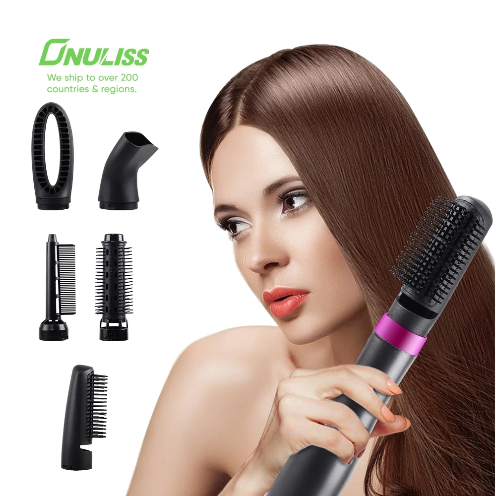 

5 in 1 Styler Hair Dryer One Step Hair Dryer Professional Hair Straightener Curler Styling Tools Hot Air Brush