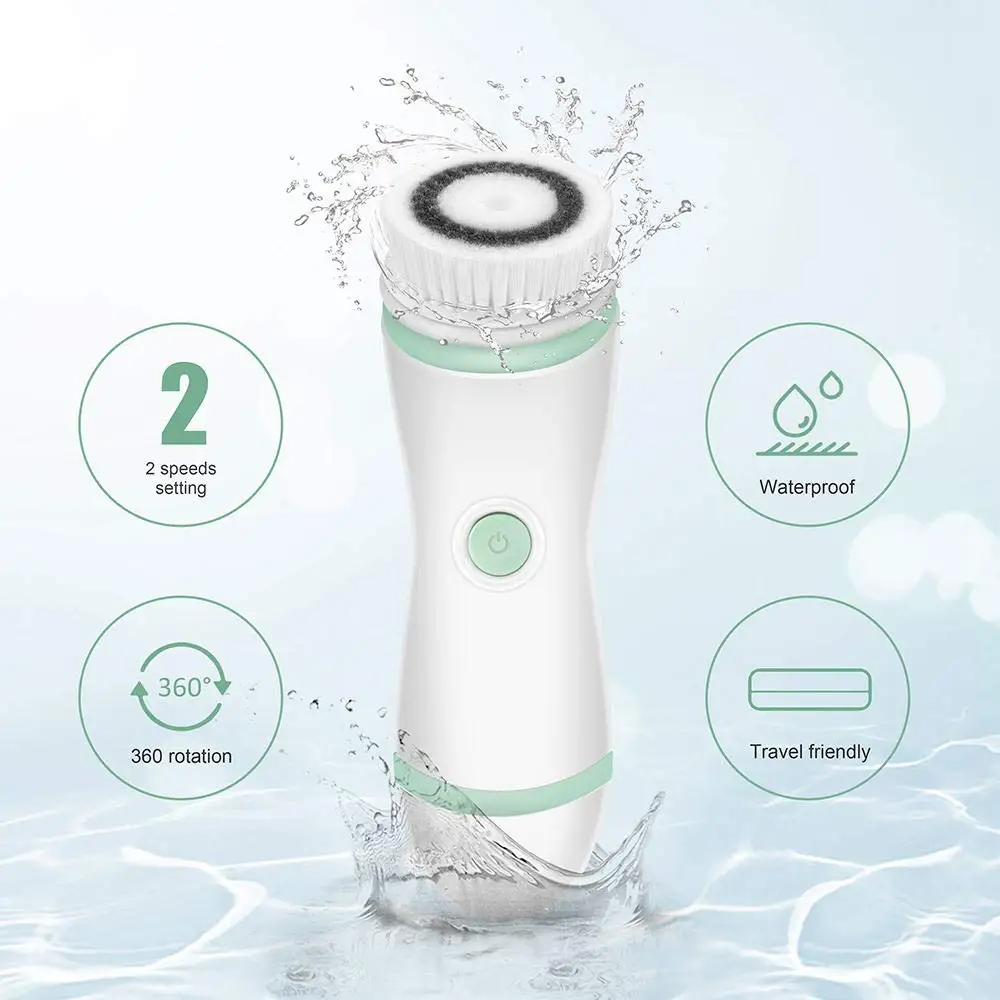 Beauty Machine Waterproof Electric Facial Cleansing Spin Brush Set With