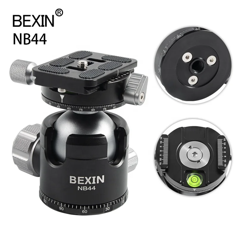 

BEXIN new product camera other accessories low center of gravity head professional tripod head camera ball head for dslr cameras, Balck+silver