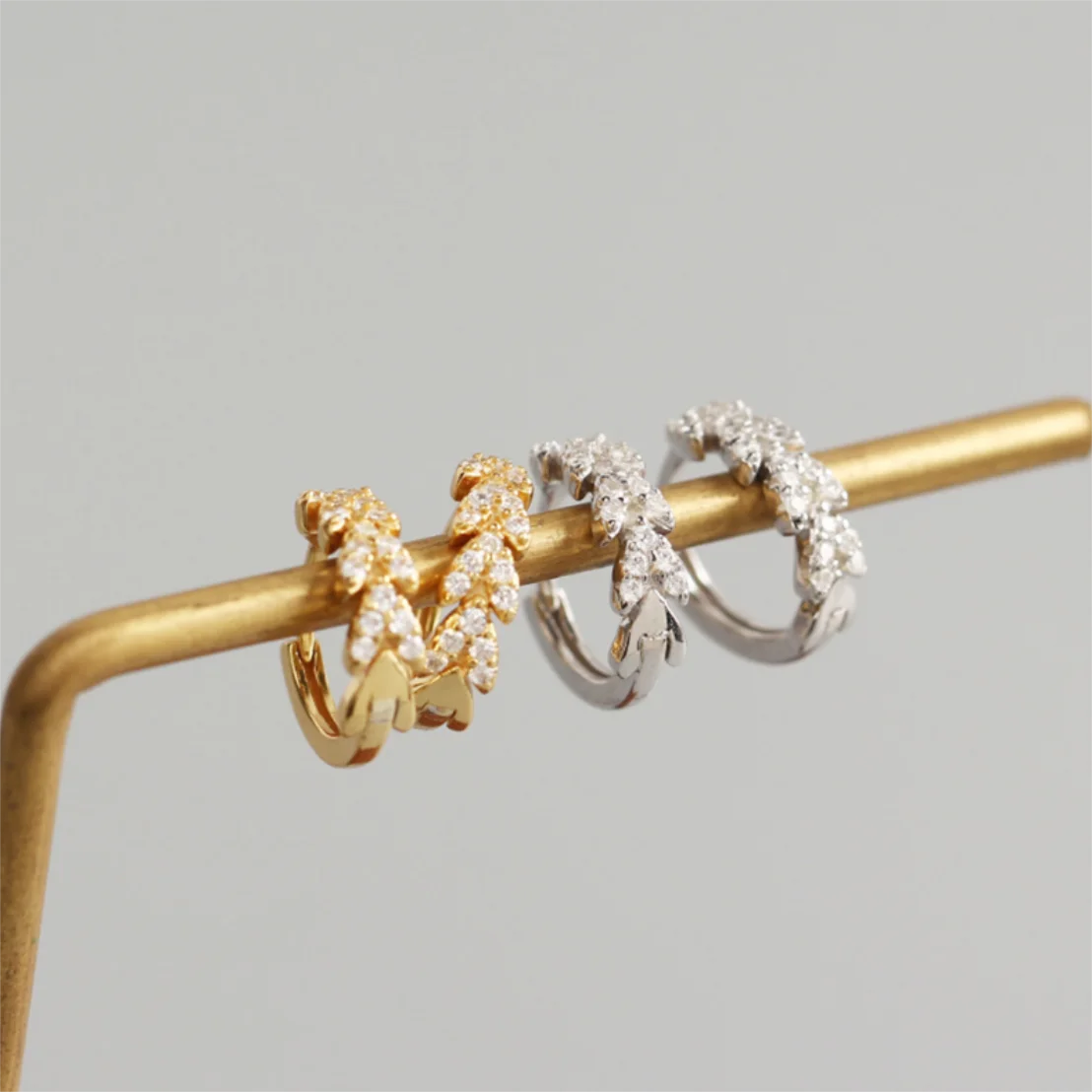 

2022new Fashion Jewelry hoop silver Earrings Gold zircon Hoop Earrings sterling silver 925 ear jewellery