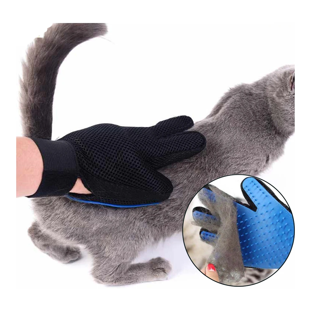 

ZMaker Rubber Pet Dog Grooming Gloves Double Sided Cat Silicone Bathing Tool 2020, Blue