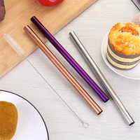 

Extra Stainless steel Wide Boba straw Angled Tip Metal Straw for Bubble Tea, Smoothie