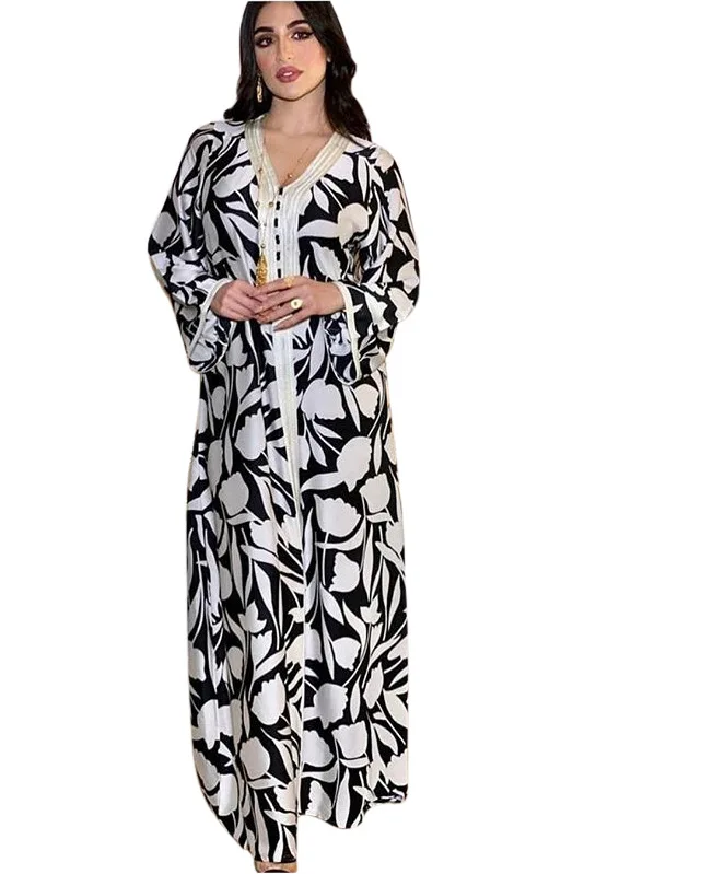 

Y7760 Clothing New arrival print long dress style women islamic clothing muslim dresses, As picture shown