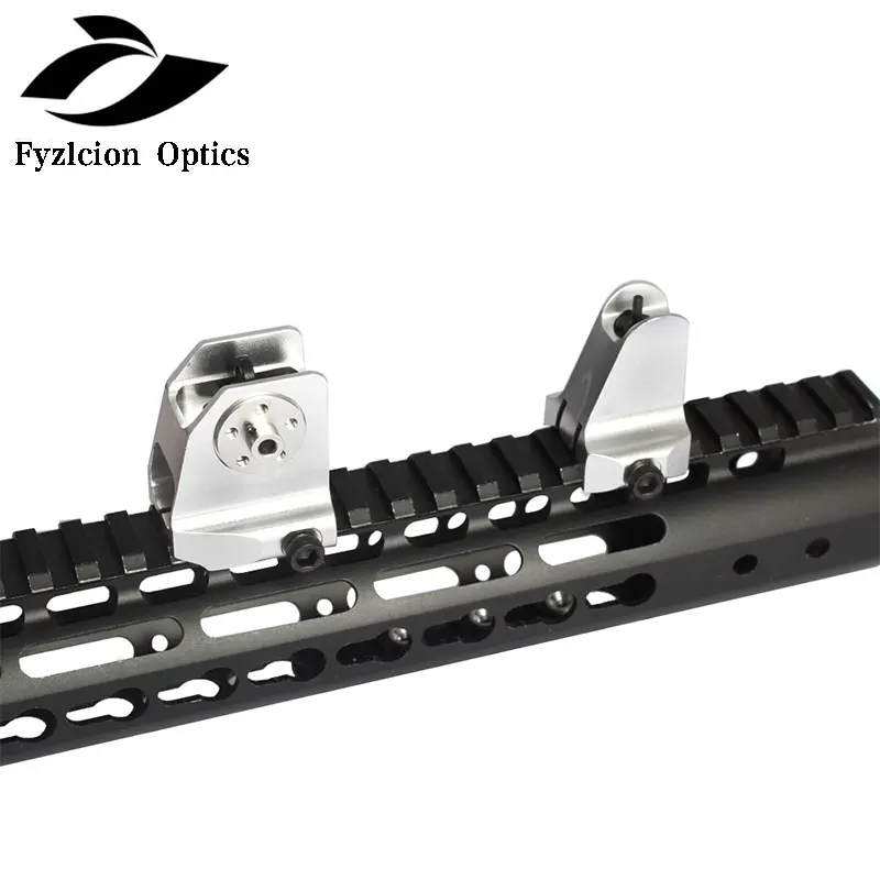 

Silver Color AR15 M4/M16 Metal Sight Front Rear Iron Sight Combo Set