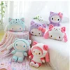 High Quality Transform Cat Pillow With Blanket Plush Toy Soft Stuffed Cartoon Animal Cat Doll Nap Pillow Baby Lovers Gift
