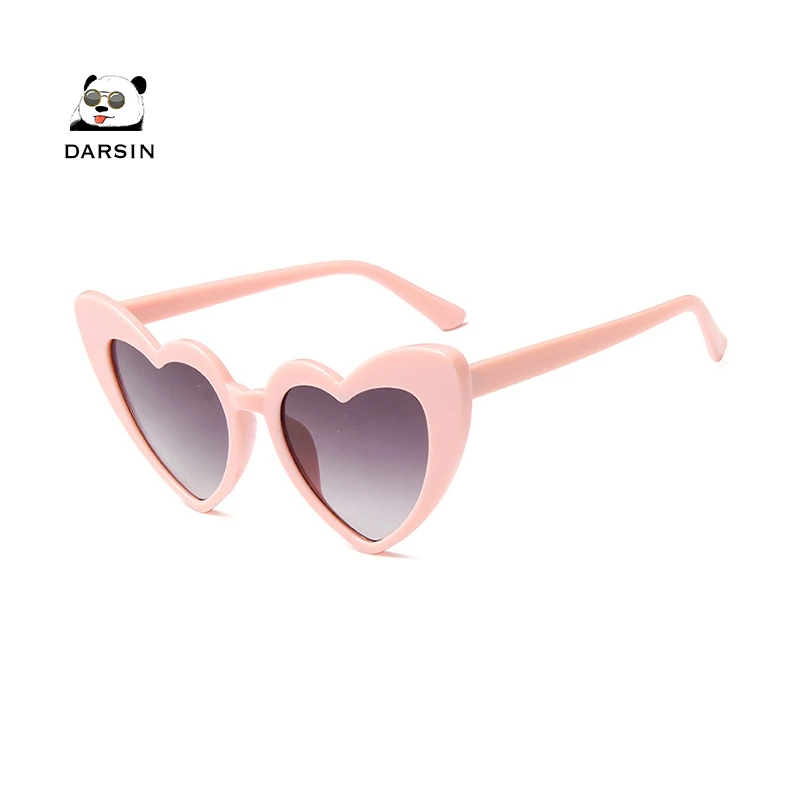

DARSIN Eyewear 2021 Fashion Hot Sell Peach Heart Shape Vintage Cat Eye High Quality Men Women Shades Sunglasses, 8 colors for choose