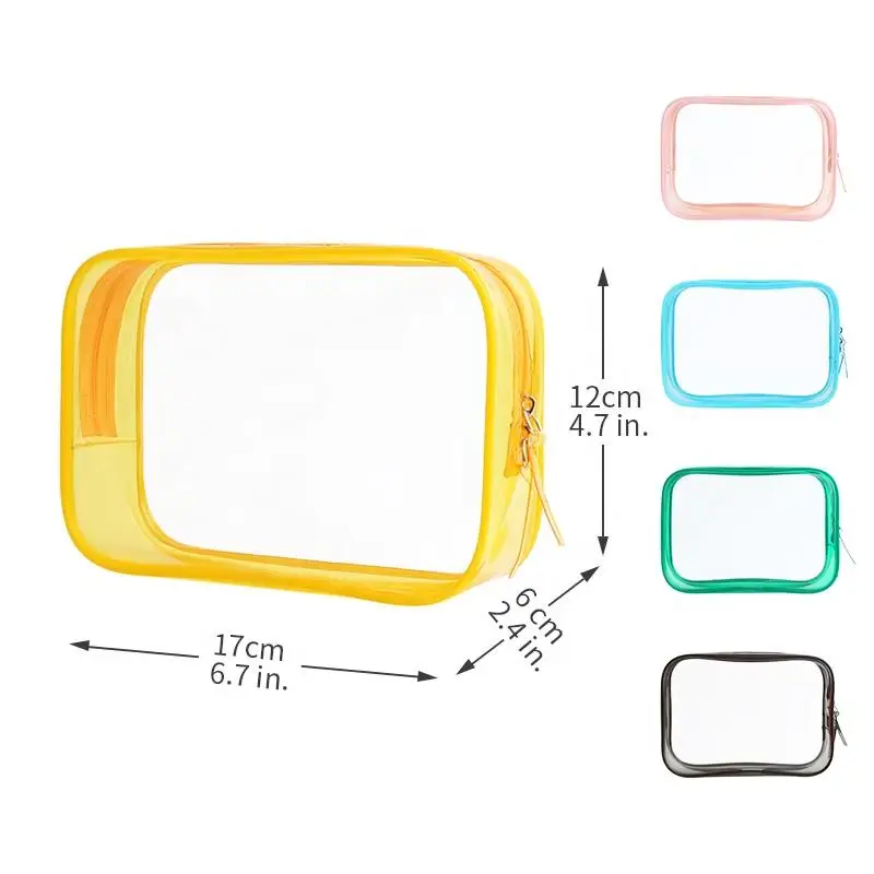 

Waterproof color cosmetic bag transparent PVC large capacity travel portable storage bag spot can be customized creative, Gray, pink, blue, yellow, green