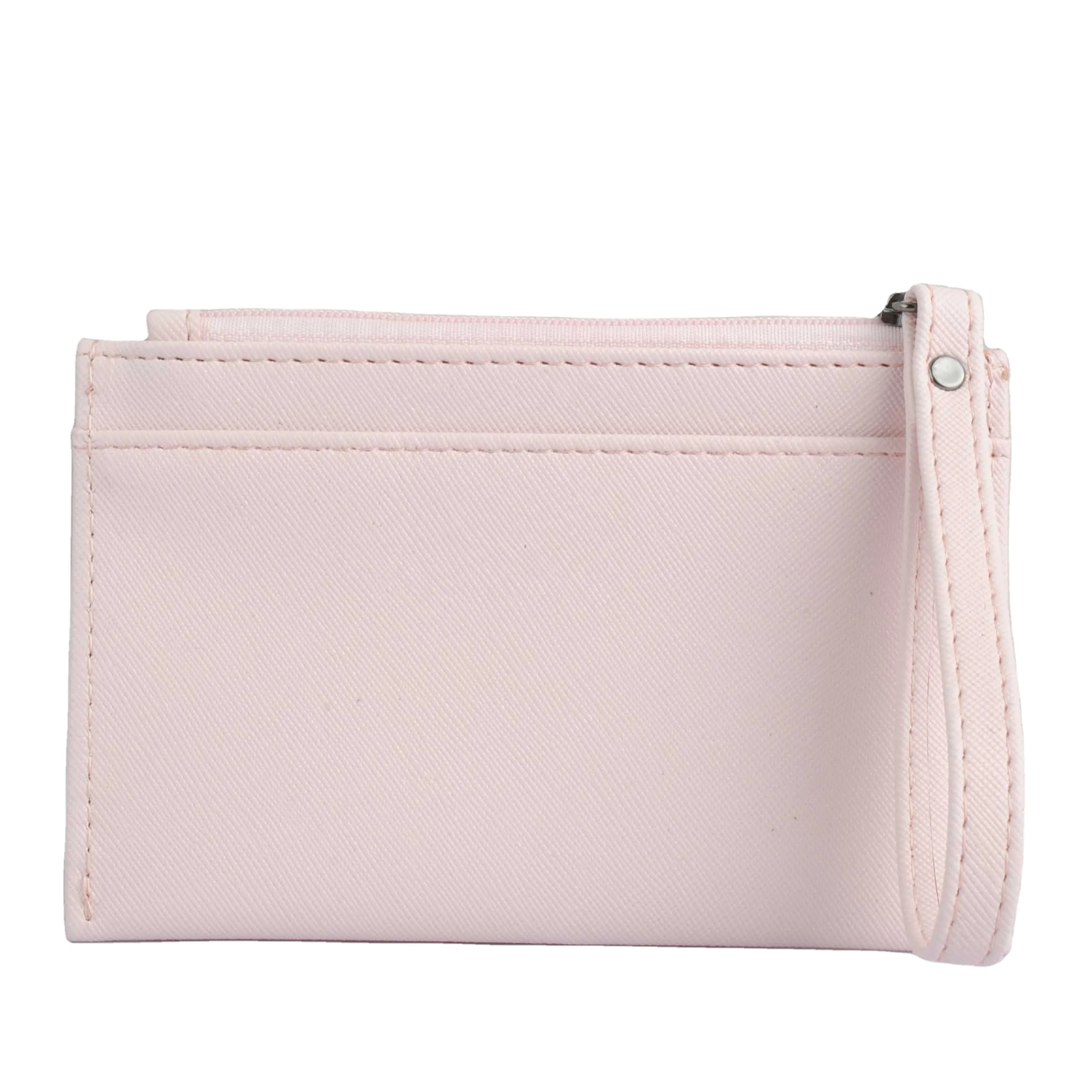 

BSCI Factory Free Sample Women Custom Color Saffiano Leather Card Holder Credit Card Holder Wallet