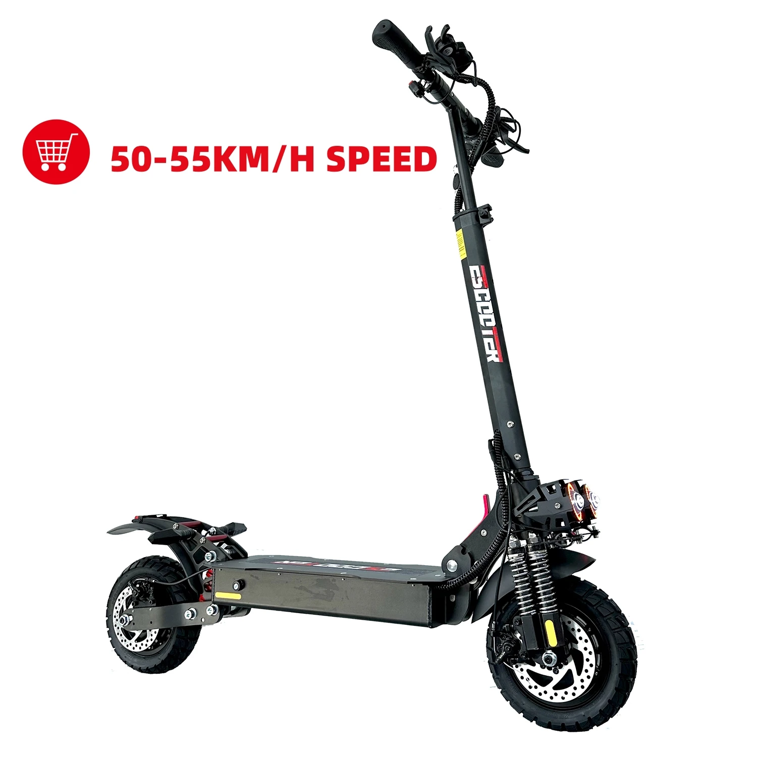 

overseas warehouse X6 1200w dual motor 2400w 48V powerful electric scooter with seat 40mile 50km long range in USA