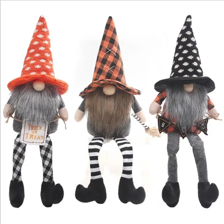 

2021 Newest Lovely Witch's cape hat faceless doll leggy Doll Christmas Tree Pendant Hanging Ornaments for New Year Xmas Decor