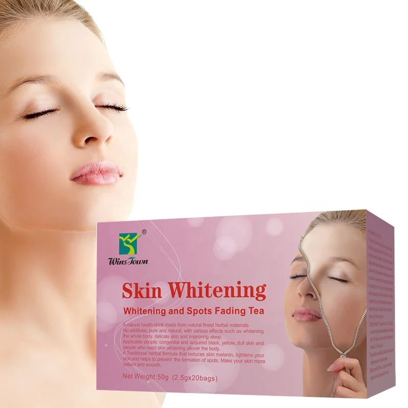 

Winstown Skin whiten tea glow Custom Chinese Natural herbal spot fading lightening beauty detox Skin whitening tea