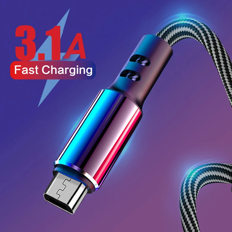 

Hot Sell High Quality Portable Fast Charging USB Cables Type C Fast Cable, White, red, blue, purple