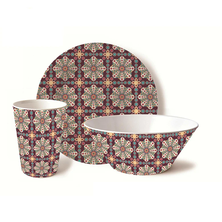 
Hotsale 3pcs Melamine Dinner Set Wholesale Dinnerware Sets 