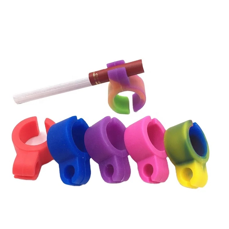 

cigarette finger holder glass bongs accessories smoking wholesale joint holder, Blue, red, white, black