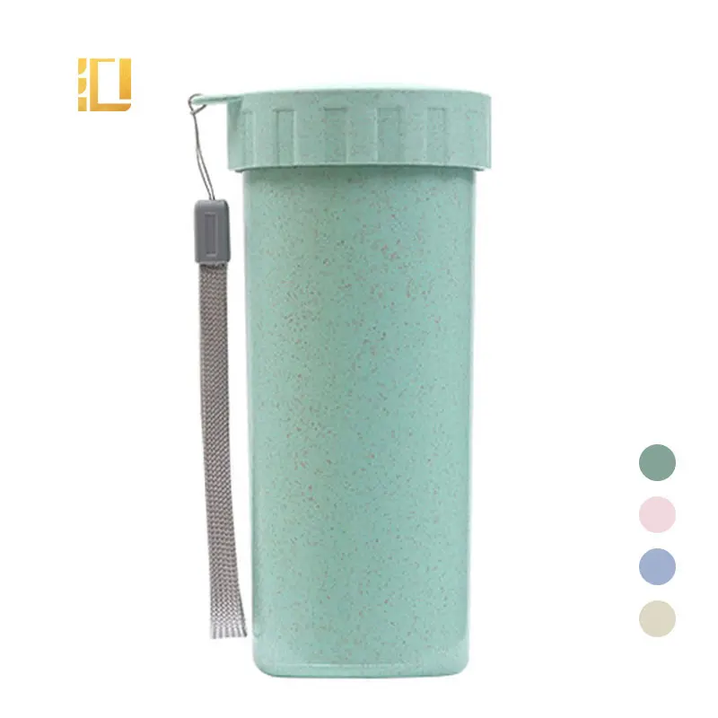 

Eco-friendly biodegradable reusable wheat straw fiber water bottle cup