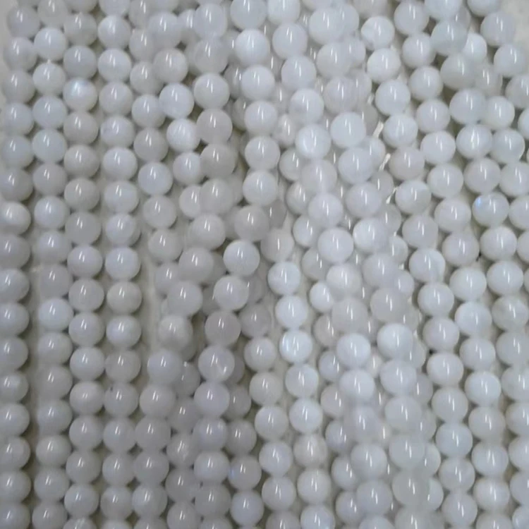

Factory Sale Cheap 6mm 8mm 10mm Natural Selenite Stone Loose Beads Natural Gemstone Beads