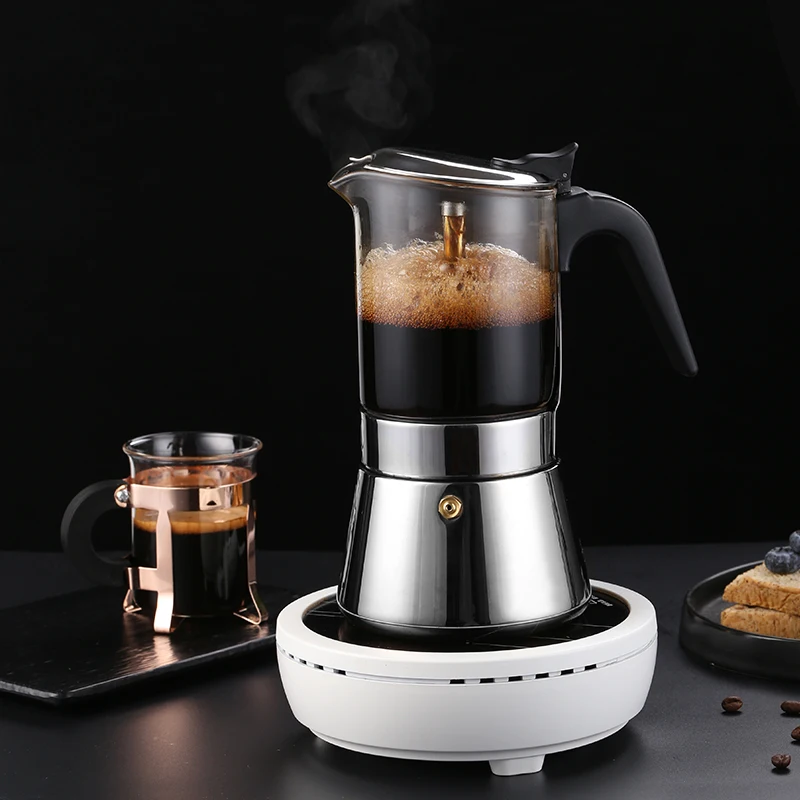 

Eco-freindly Customized Logo Stainless Steel Espresso Production Machine Moka Pot