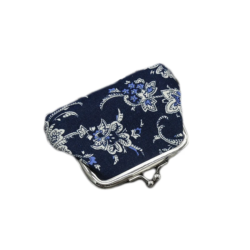 

Buckle Vintage Blue and White Porcelain Canvas Small Bag Mini Coin Purse