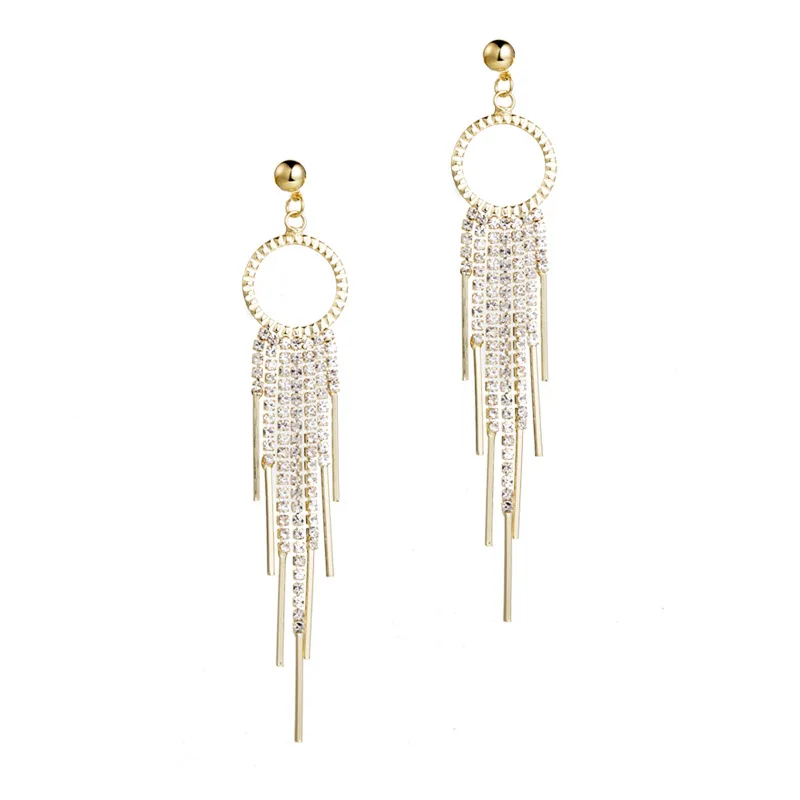 

Long Drop Tassel Earring Fashion Jewelry Rhinestone Earring Fine Jewelry Earrings, Pictures