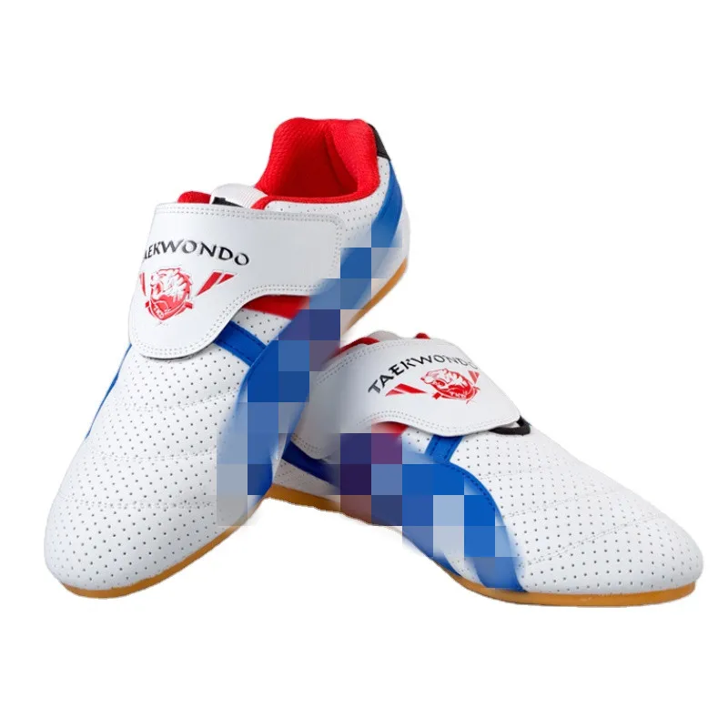 

2021 Factory Wholesale Shoes Lightweight Martial Arts Men And Women Sport Taekwondo Shoes, White blue