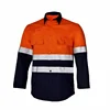 Safety reflective high visibility long sleeve polo t shirt flame retardant shirt