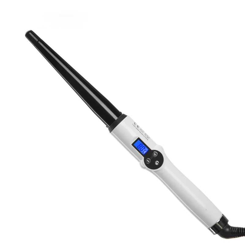 

Ceramic cone anti-scalding negative ion curling iron freely rotating LCD temperature control curling iron