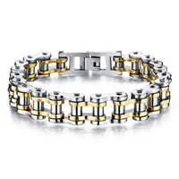 

Hot sale 316L stainless steel rock personalized car chain shape man's Bracelet