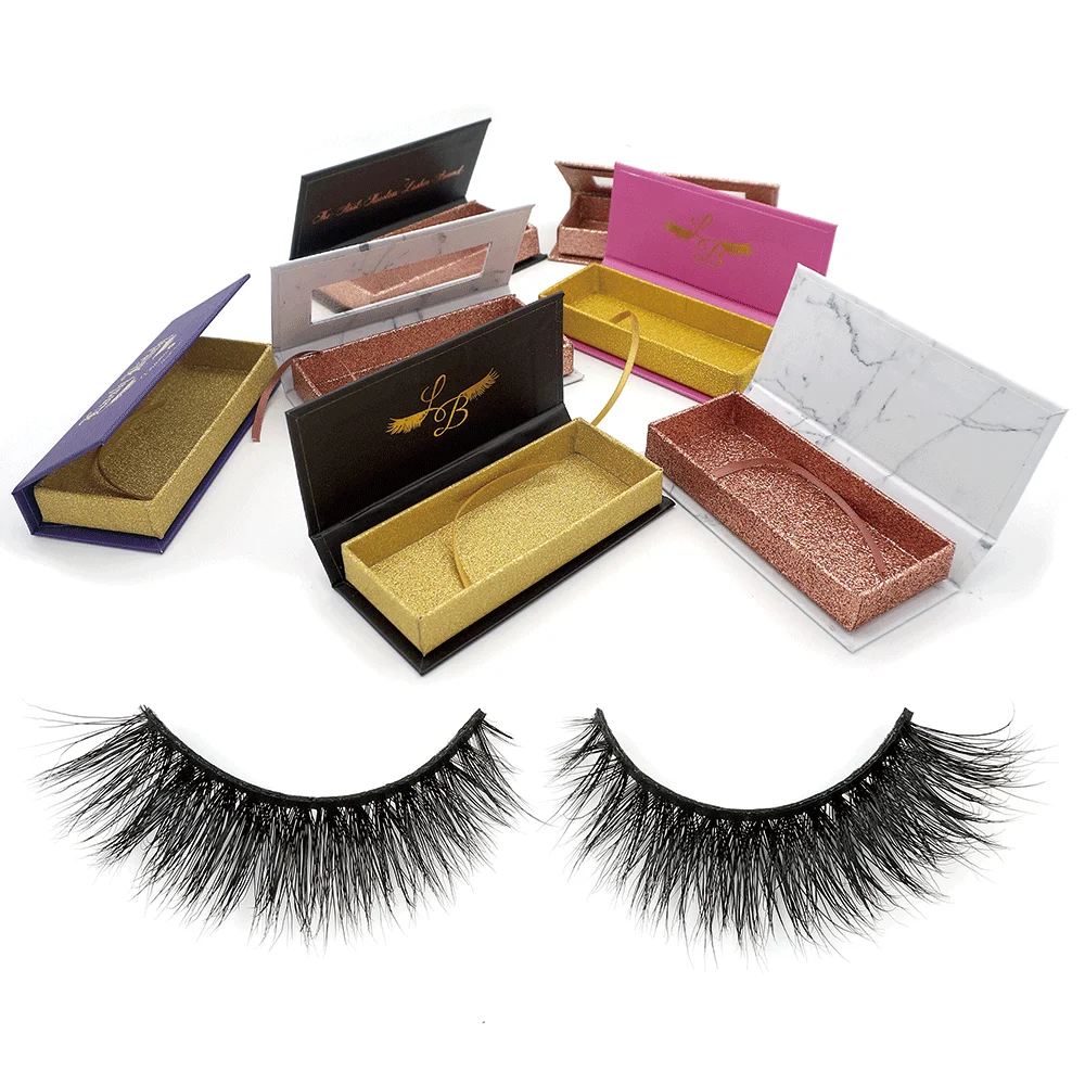 

Wholesale Invisible Clear Band 3d Synthetic Mink Eyelashes for Natural Look