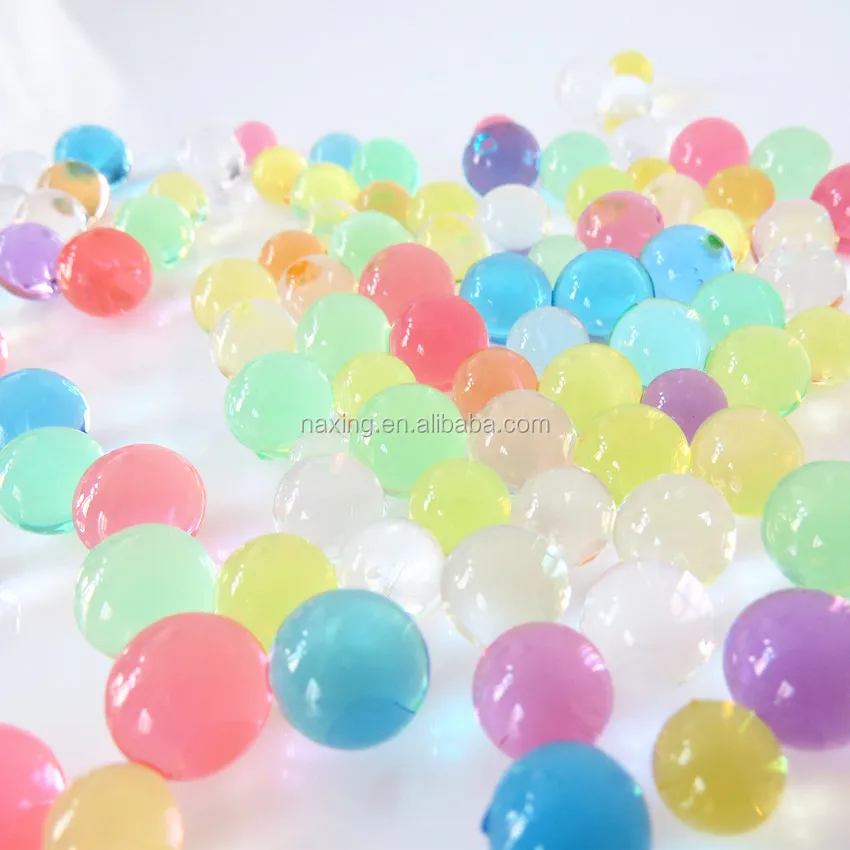 

china supplier wholesale Bio Magic Balls Water gel beads round Shape Growing Pearl Vase Growing Beads