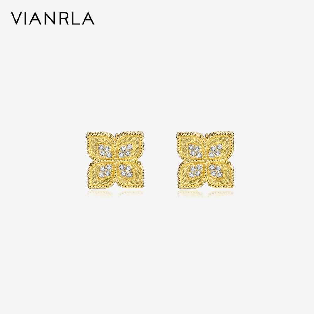 

VIANRLA Silver Earring Jewelry Stone Ear Studs Fashion Women's Jewelry Laser Custom Logo