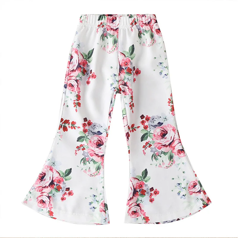 

New trend high quality wide footprint flower fashion bell bottom pants