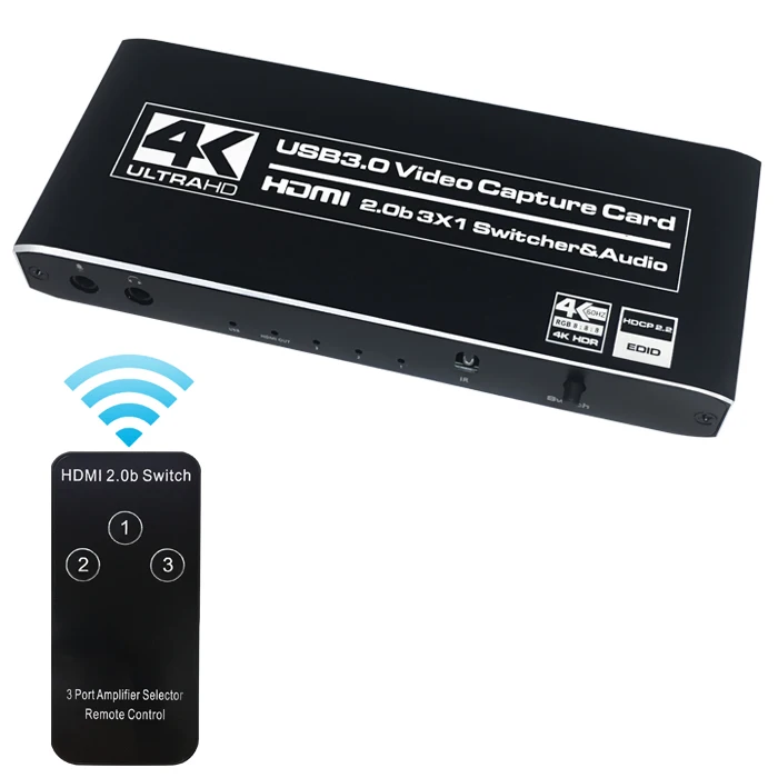 

3 Channel 4K HDMI Video Capture Card HDMI To USB 3.0 Video Capture Board Game Record Live Streaming Broadcast Local Loop Out