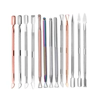 

Dual End Triangle Stainless Steel Nail Gel Remover Tools Cleaner Cuticle Pusher