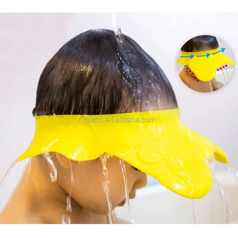 High Quality Infants Soft Protection Baby Shower Cap Silicone Shower Visor Bathing Hat