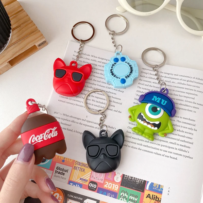 

Tracker Keychain For Apple Airtag Case Cartoons Waterproof Silicone Anti-lost Keychain Protective Silicone Case Cover for Airtag