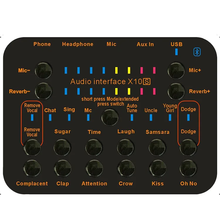 

Jiboshi high quality Live Sound Card V8, Black