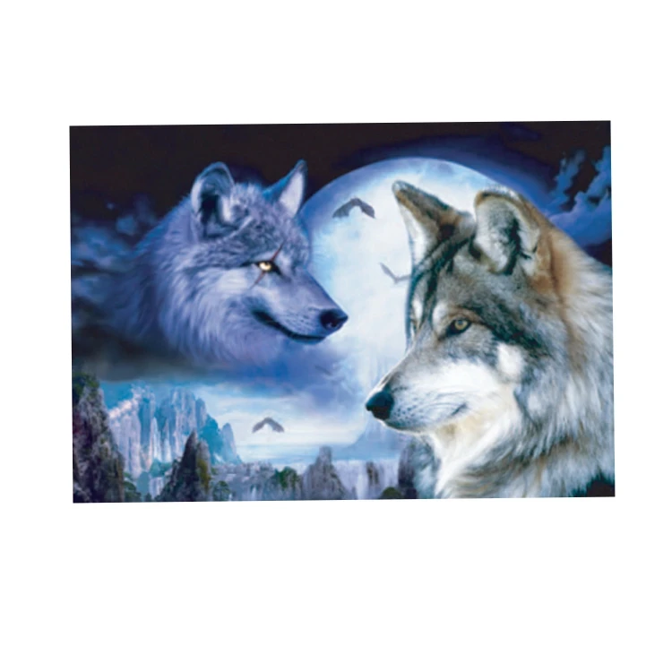 
big size wildlife 3d lenticular picture lion king 