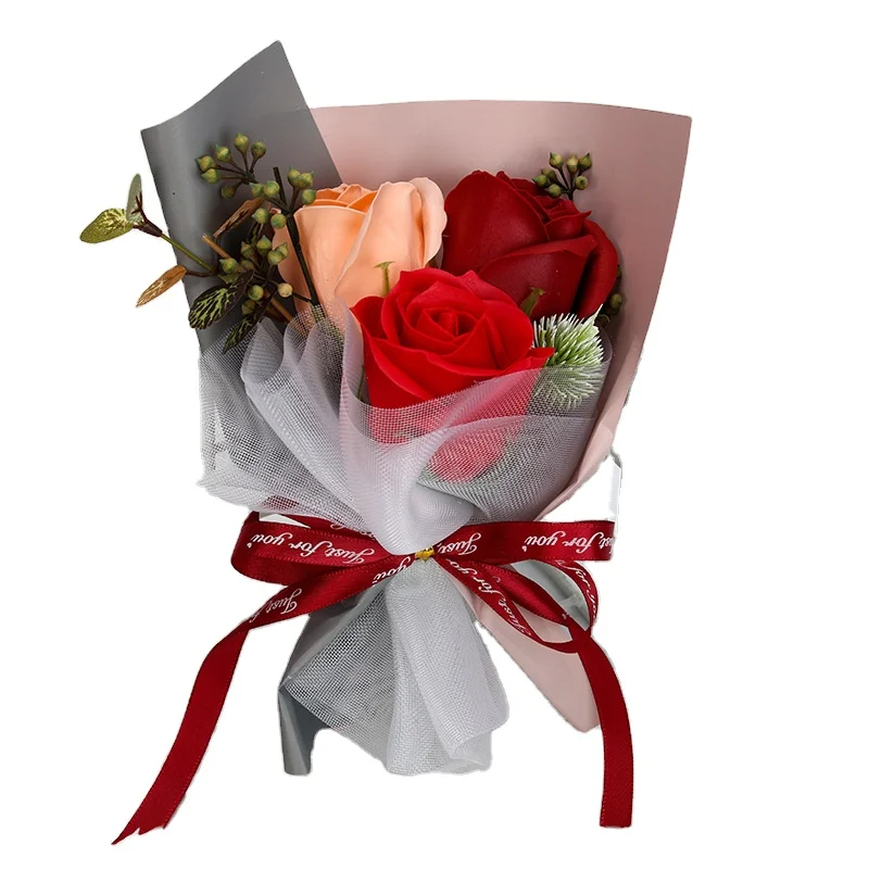 

hot sell preserved rese flower bouquet handmade eternal rose bouquet Gift for girlfriend on Valentine's Day