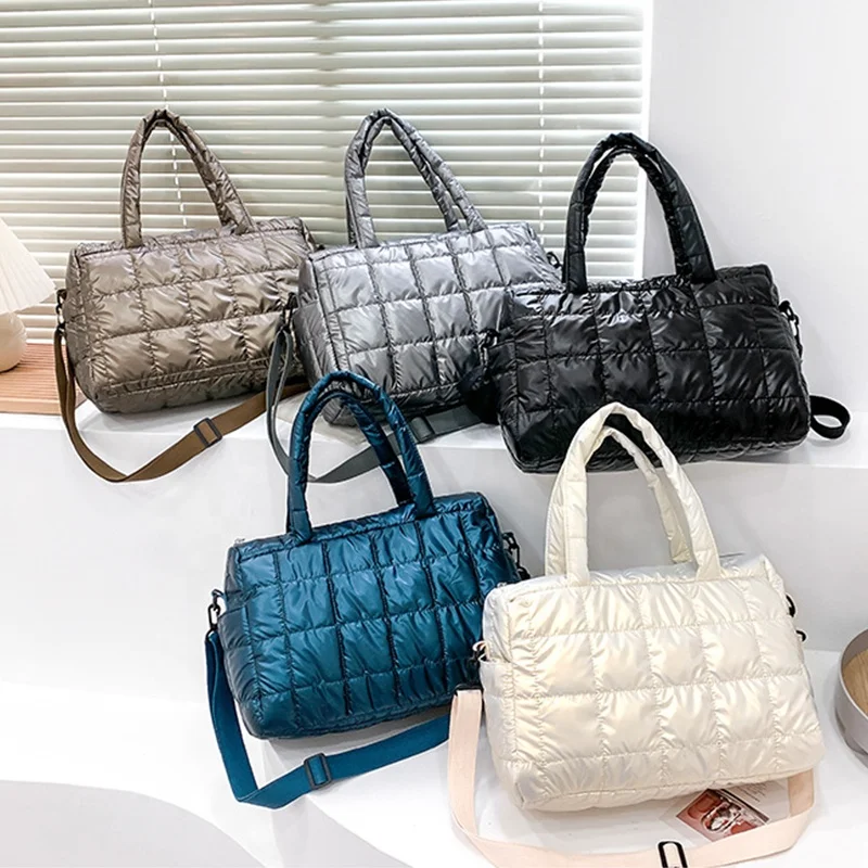 

Wholesale Korean Bags Women Fashion Pu Ladies Small Handbags Shoulder Puffer Crossbody Bag